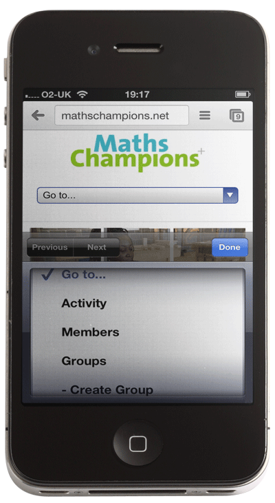 Image of Maths Champions Network on iPhone
